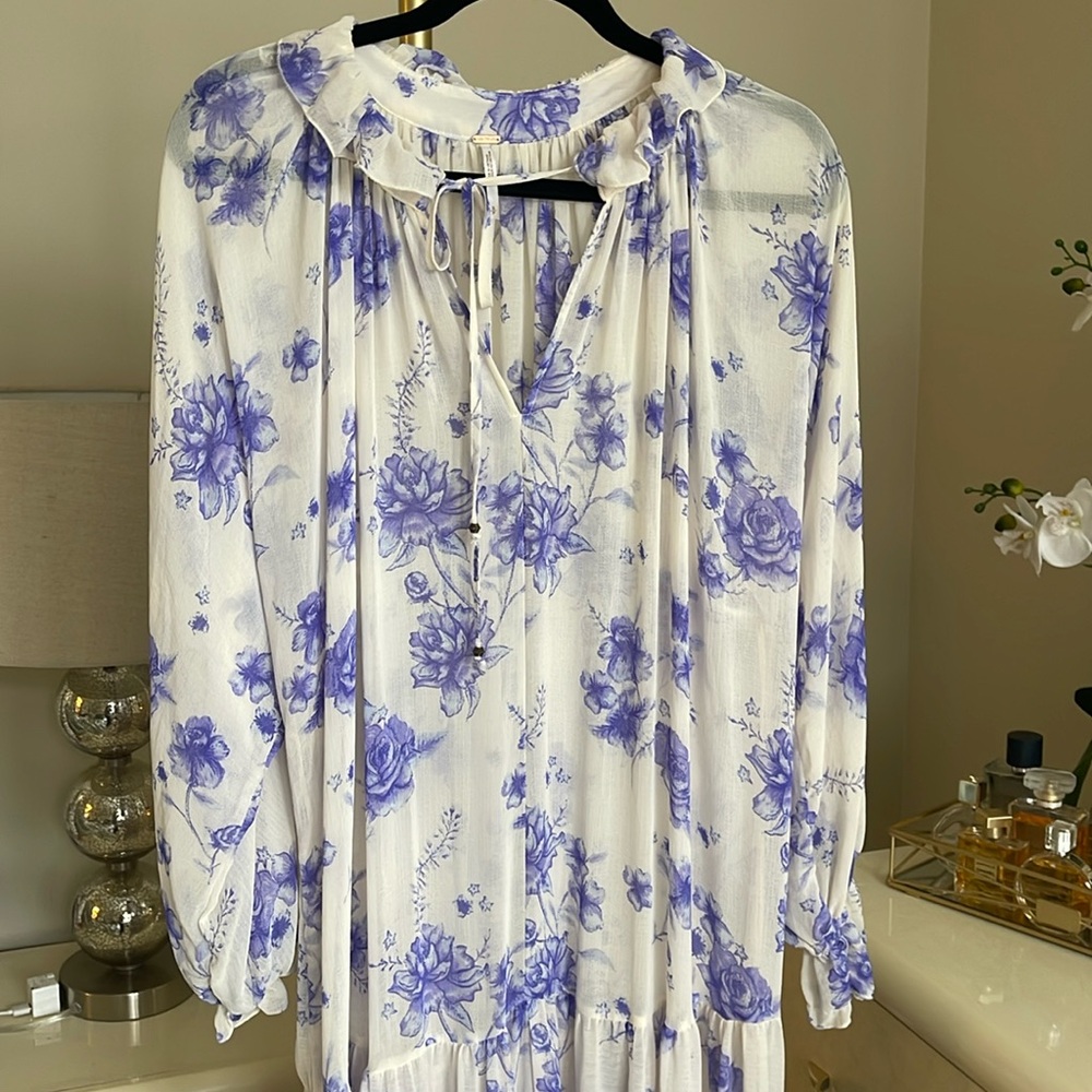 Sheer floral maxi dress